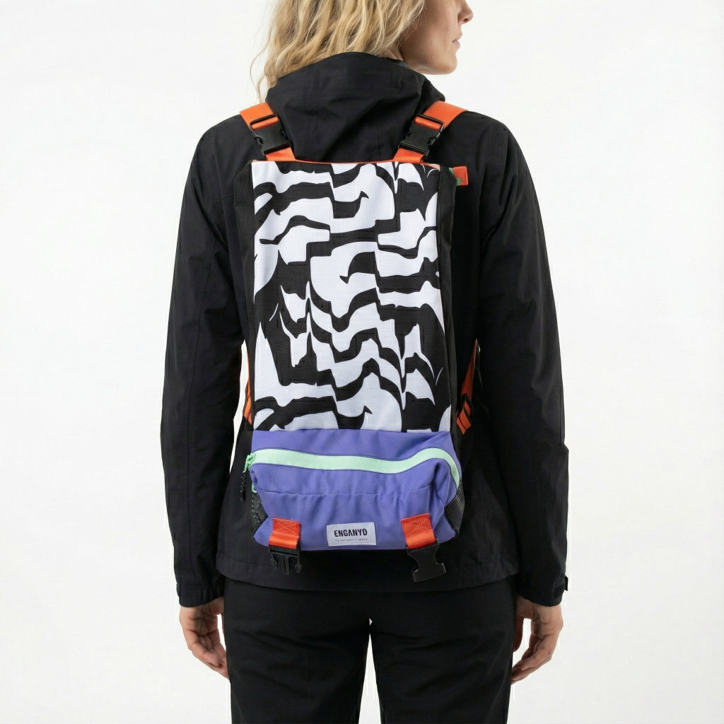 Purple Voltage Convertible Crossbody Backpack | Enganyo